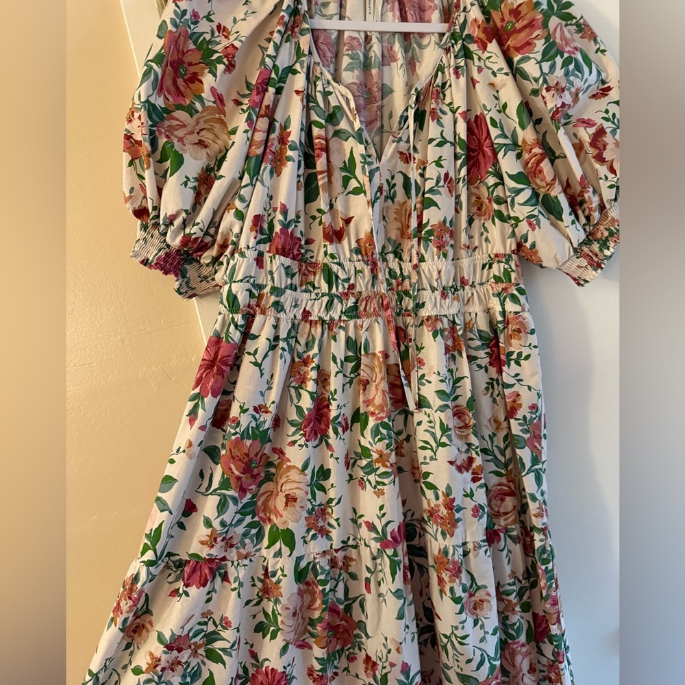 Anthropologie Puff Sleeve Somerset Midi Dress - Picture 5 of 5